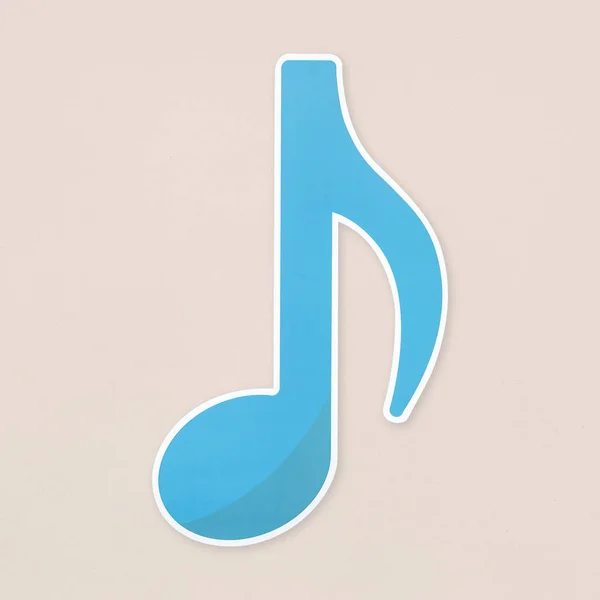 Blue Eighth Notes Icon Isolated — Stock Photo, Image