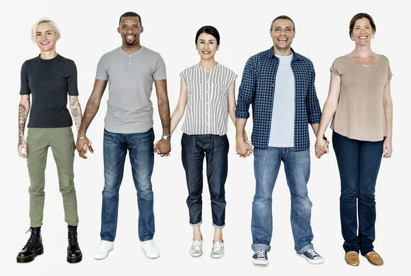 Felices Personas Diversas Pie Juntos — Foto de Stock