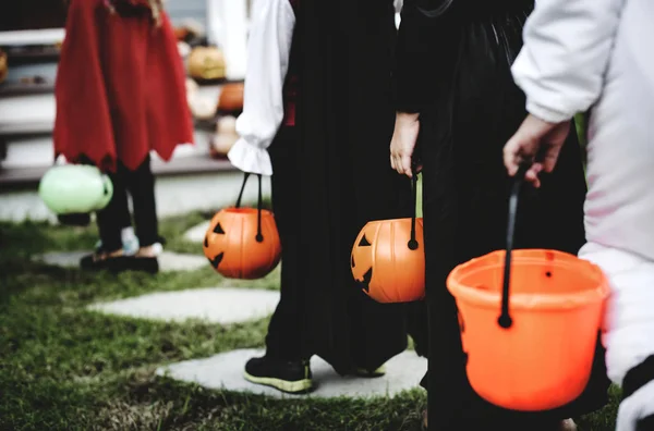 Crianças Trajes Halloween — Fotografia de Stock