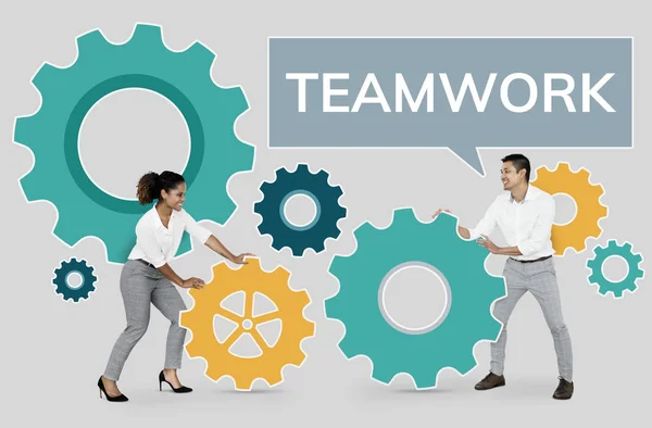 Mensen Uit Het Bedrijfsleven Gericht Teamwork — Stockfoto