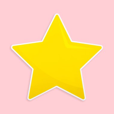 Altın favori yıldız simgesi izole