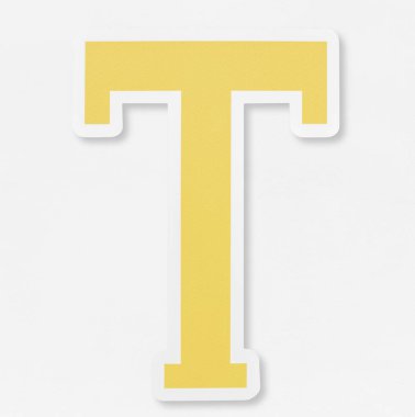 İngilizce Alfabe harf T simgesi izole