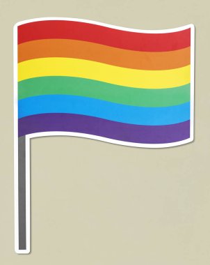 LGBT bayrak simgesine izole