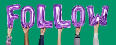 Gösterilen eller balonlar word izleyin