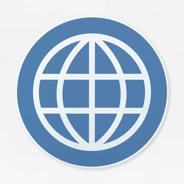 Global Searching Icon White Background — Stock Photo, Image