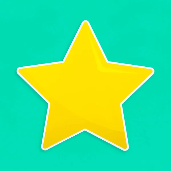 Golden Favorite Star Icon Isolated — Stock Photo, Image