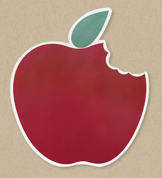 Roter Apfel Zeichen Für Ernährung Und Gesund — Stockfoto