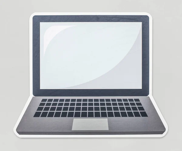 ノート パソコンのアイコンの分離の概念 — ストック写真