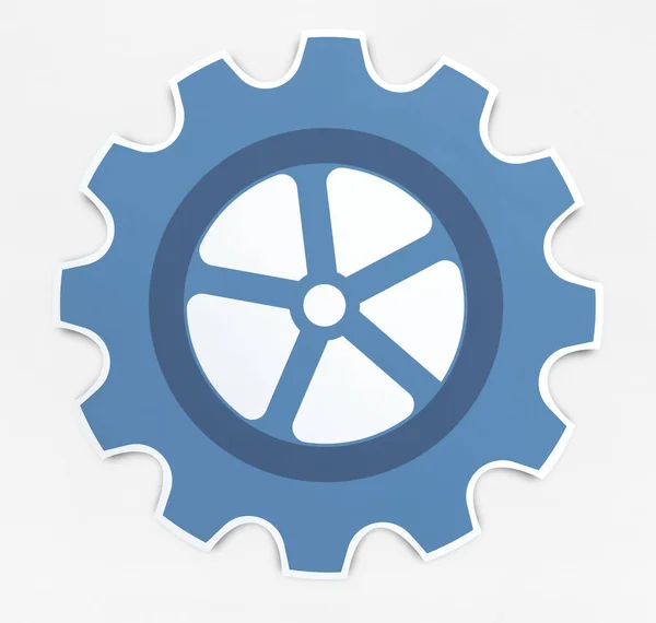 Gear Icon Set Isolated Background — Stock Photo, Image