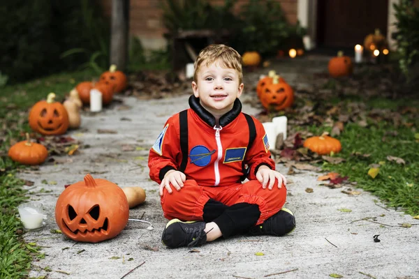 Małe Dzieci Halloween Party — Zdjęcie stockowe