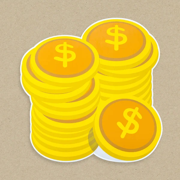 Geld Pictogram Geïsoleerde Concept — Stockfoto