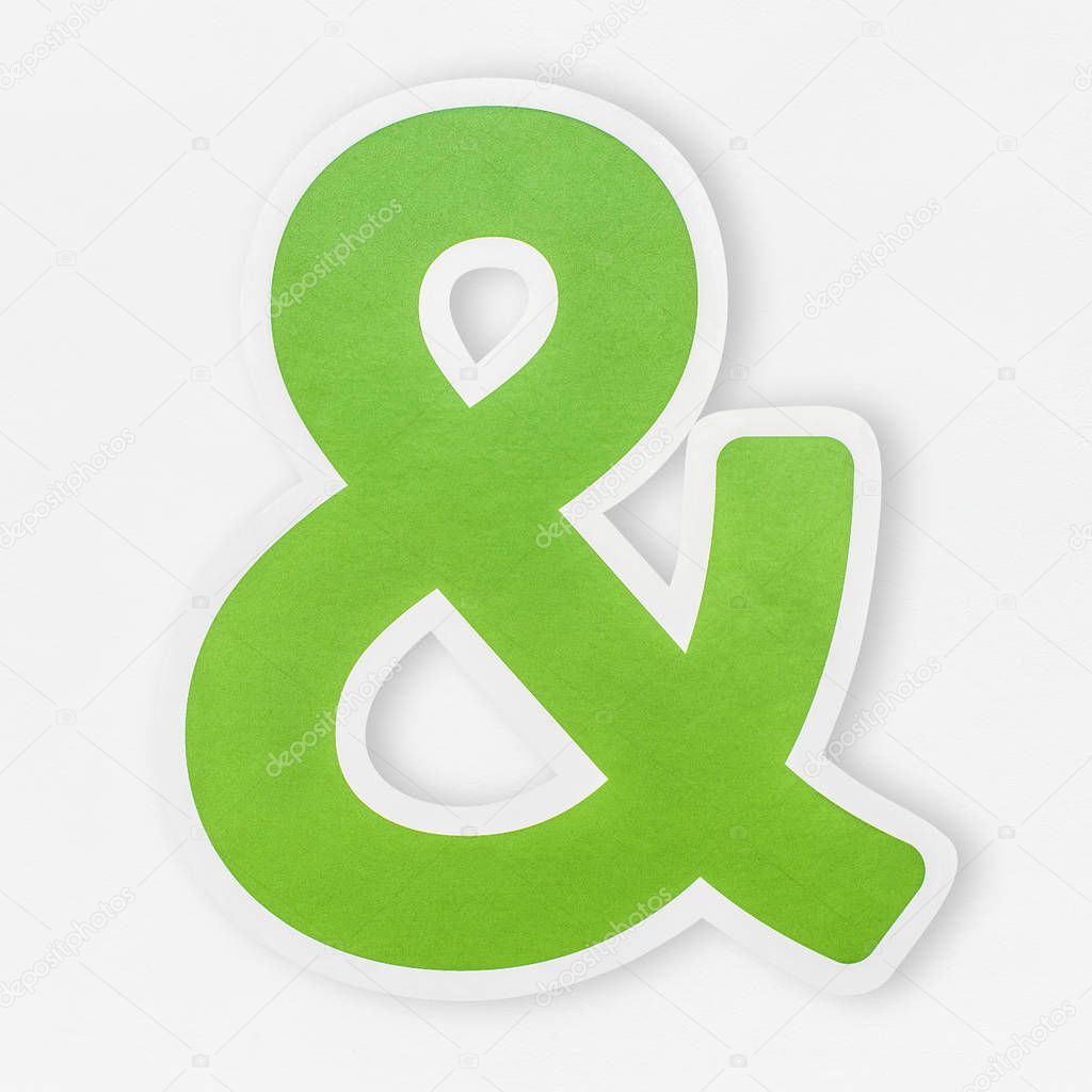 Ampersand & sign icon isolated
