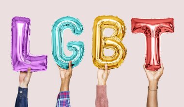 Renkli alfabe balonlar word Lgbt şekillendirme