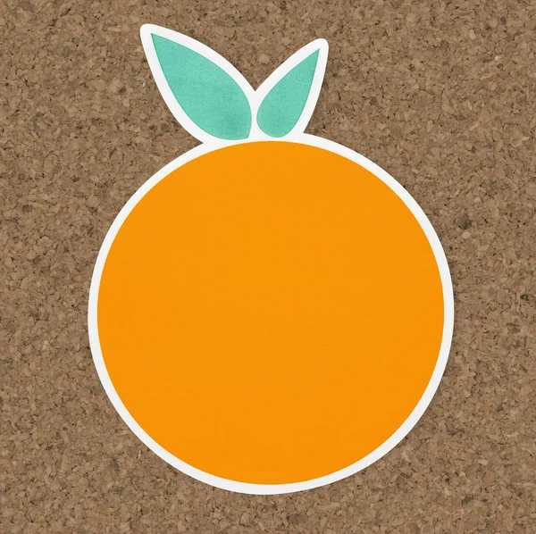 Frisches Orangensymbol Isoliert — Stockfoto
