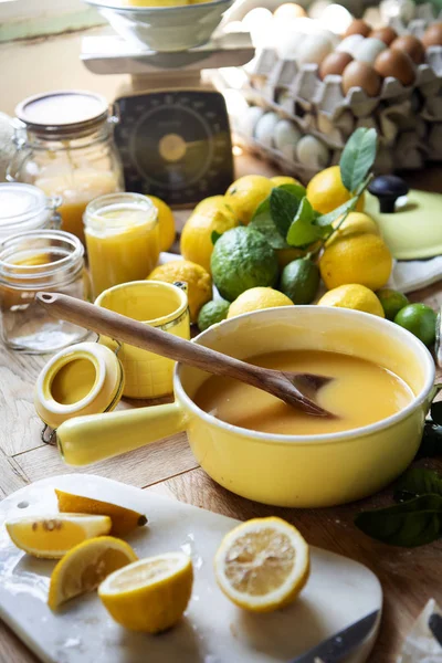 Lemon Curd Food Photography Recipe Idea — Stock Photo, Image