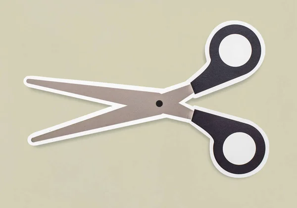 Open Scissors Icon Isolated — Stock Photo, Image