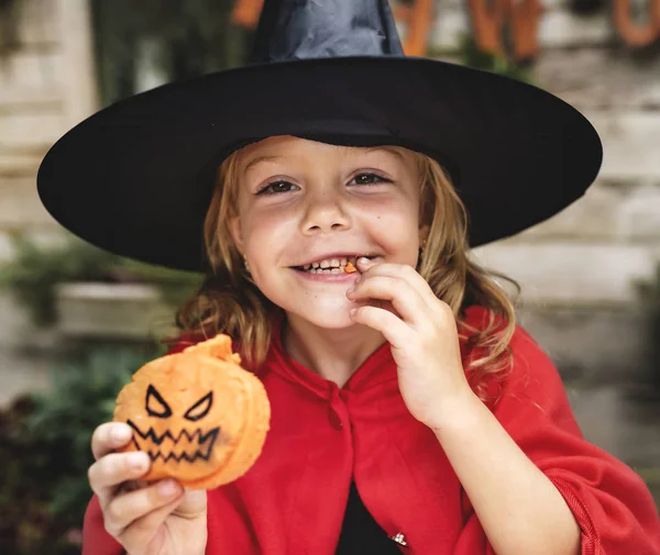 Little Child Halloween Costume Stock Image