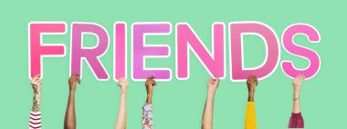 Kelime arkadaşlar holding çeşitli eller