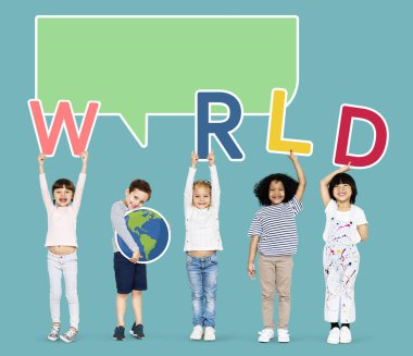 Mutlu çocuklar küresel çevre kampanya destek