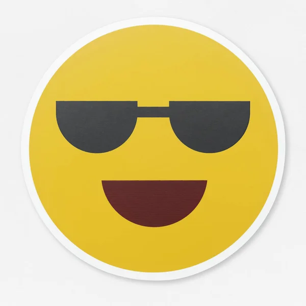 Emoticon Rolig Och Cool Karaktär — Stockfoto