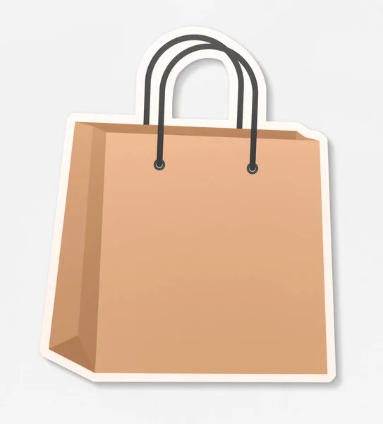 Shopping Bag Icon White Background — Stock Photo, Image