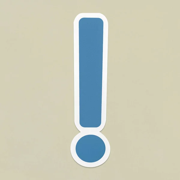 Синій Знак Оклику Іконка Ізольована Білому Тлі — стокове фото