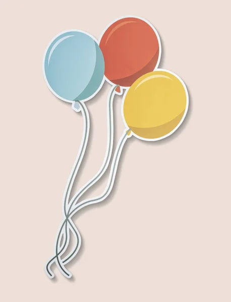 Banda Helium Balónky Ilustrace — Stock fotografie