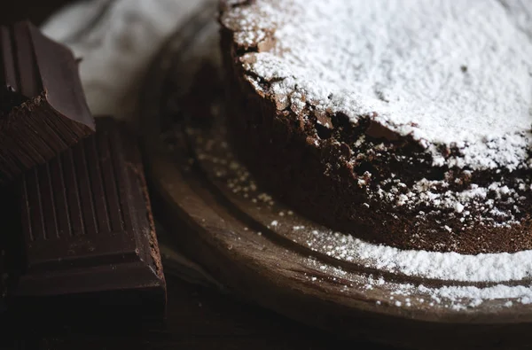 Chocolate Fudge Cake Bar Chocolate — Stock Photo, Image