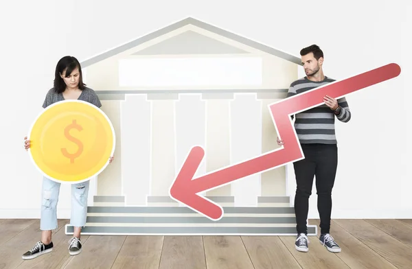 Mensen Houden Van Pictogrammen Gerelateerd Aan Geld Valuta Concept — Stockfoto