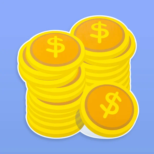 Yellow Money Icons Isolated White — Stock Photo, Image