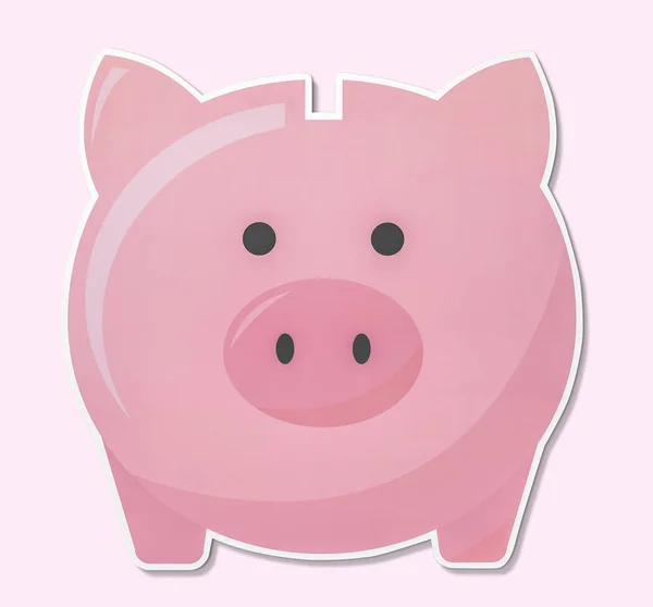 Piggy Bank Saving Money Icon — стоковое фото