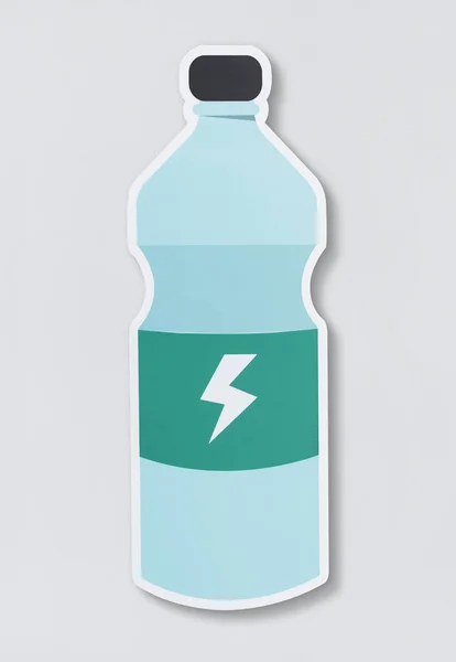Illustrazione Dell Icona Della Bottiglia Bevanda Energetica Isolata — Foto Stock