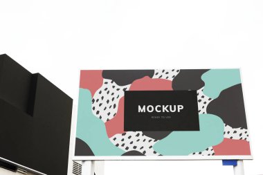 Renkli billboard mockup tasarım