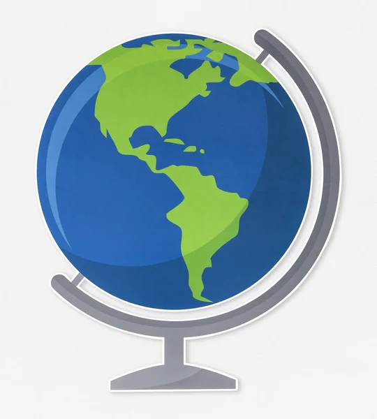 Standing Desk Globe Geography Icon — Stock Photo, Image