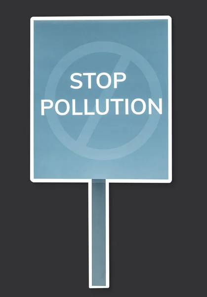 Zatrzymują Zanieczyszczenia Protest Post Ilustracja — Zdjęcie stockowe