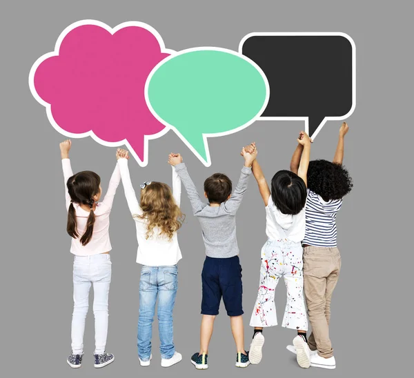 Group Diverse Kids Holding Hands — Stock Photo, Image