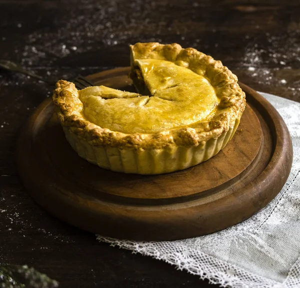 Freshly Baked Pumpkin Pie Slice Cut Out — Stock Photo, Image