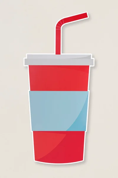 Soda Cup Straw Icon — Stock Photo, Image