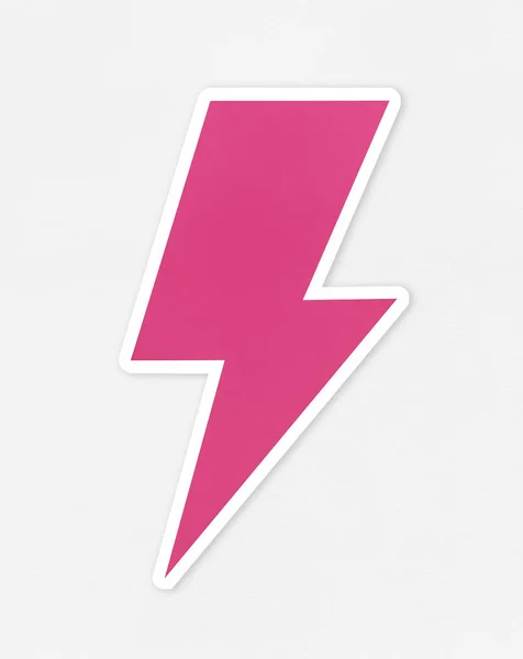 Rózsaszín Bolt Villám Ikon — Stock Fotó