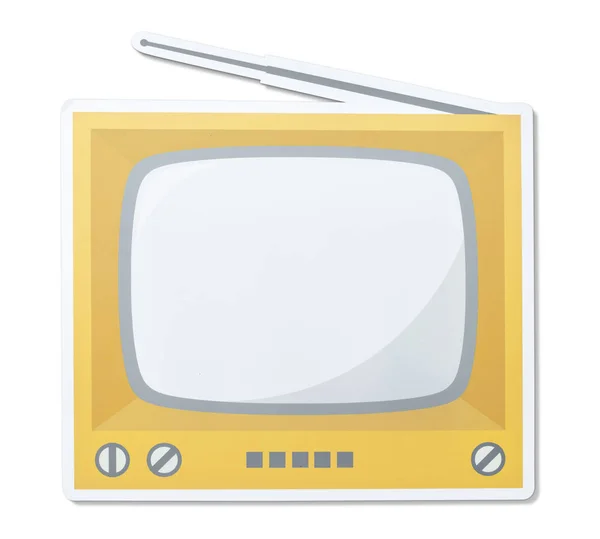 复古电视矢量图图标 — 图库照片