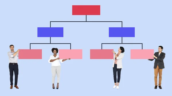 Podnikatelé Organizační Diagram — Stock fotografie