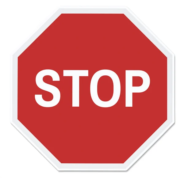 Stop Strada Segno Vettoriale Illustrazione — Foto Stock