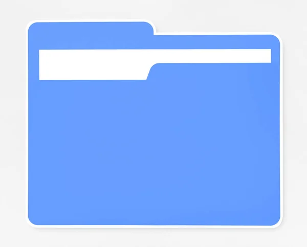 Blaues Dokument Ordner Symbol Isoliert Auf Weißem Hintergrund — Stockfoto