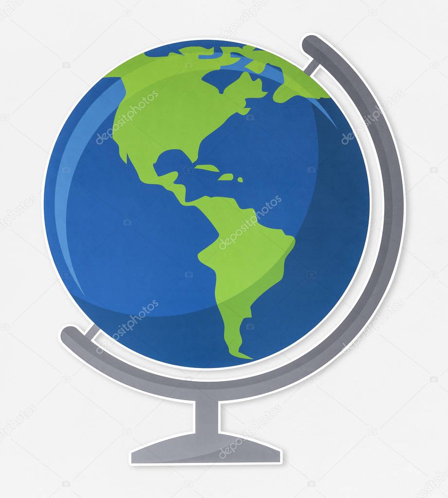 Standing desk globe geography icon