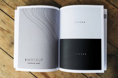Dalga doku dergi sayfası mockup