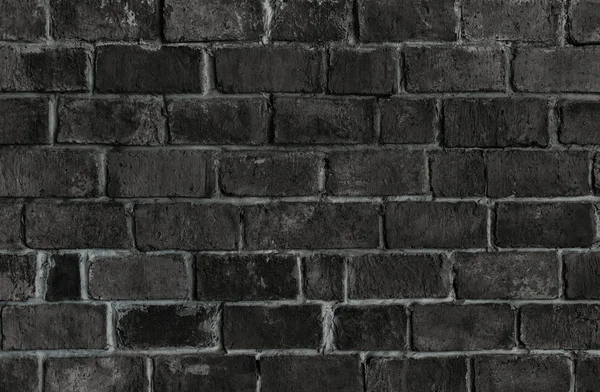 Black Textured Brick Wall Background — Stock Photo, Image