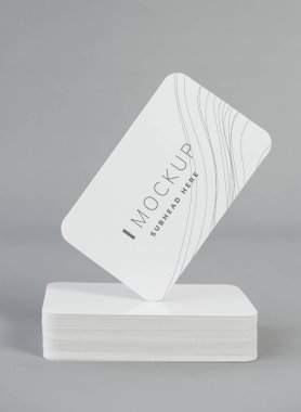 Beyaz kartvizit tasarım mockup