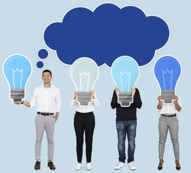 Yaratıcı adam onun fikir paylaşımı