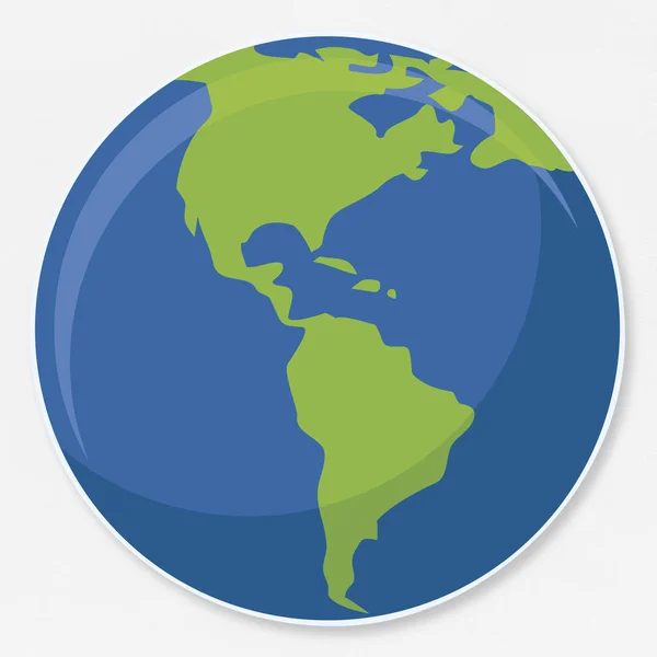 Isolierter Planet Erde Ikone Illustration — Stockfoto