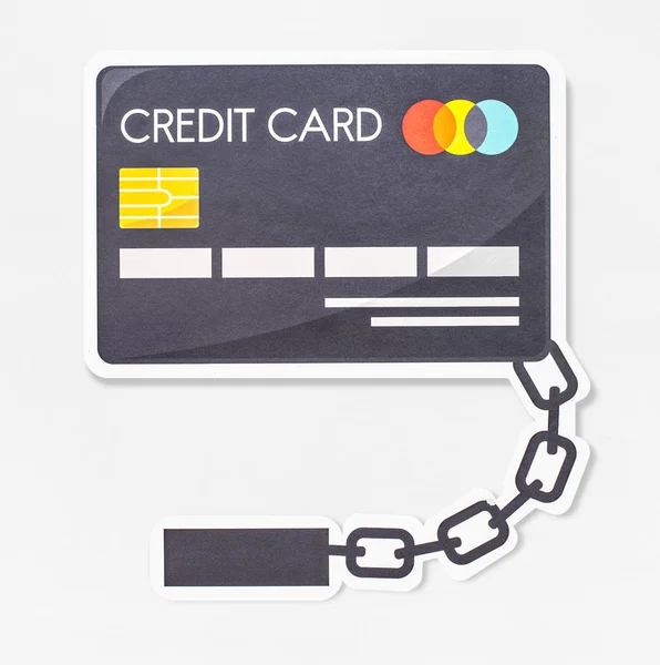 Ícone Cartão Crédito Isolado — Fotografia de Stock